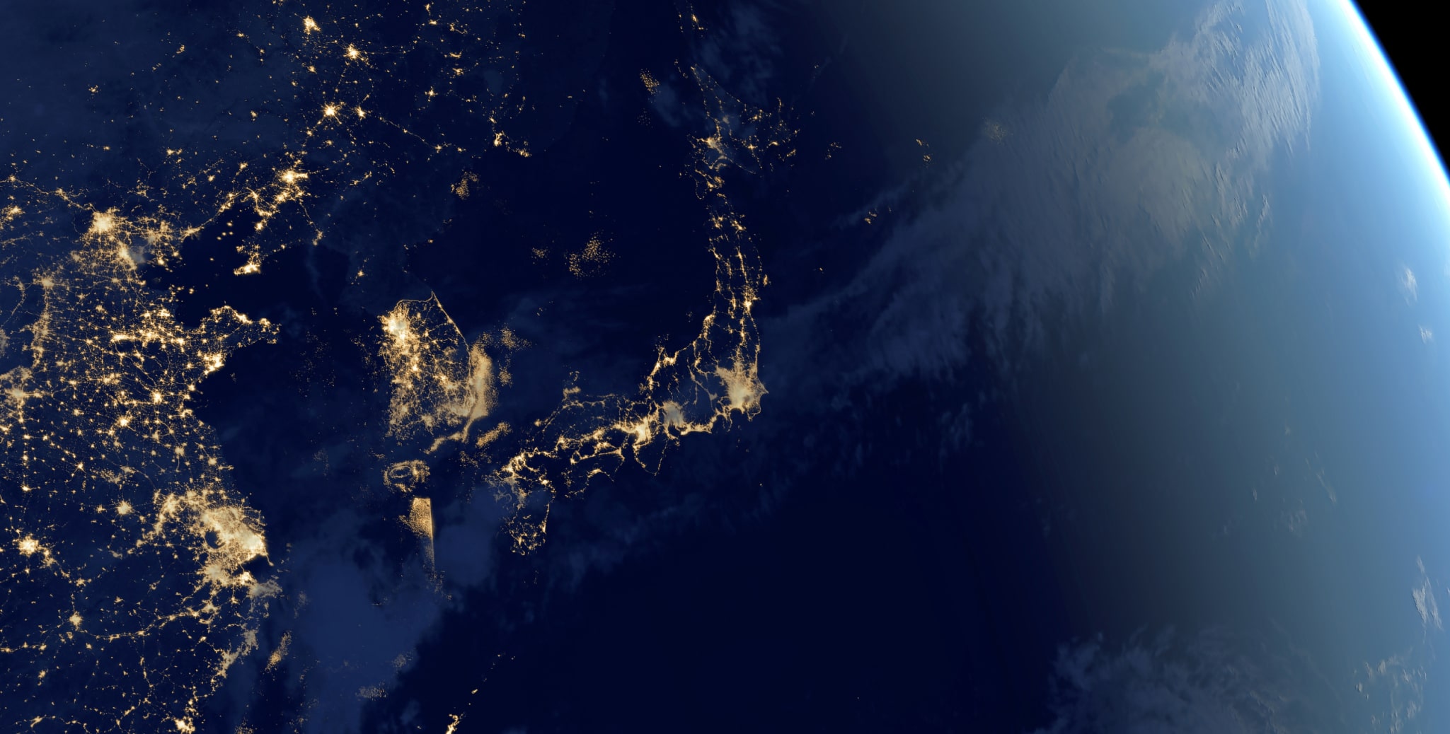 Image of Japan seen from space